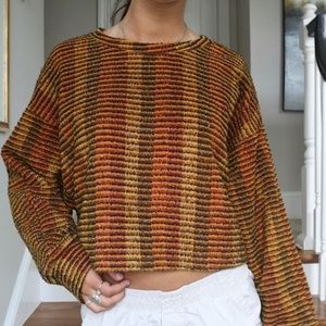 Zara Brown and Orange Shimmer Sweater